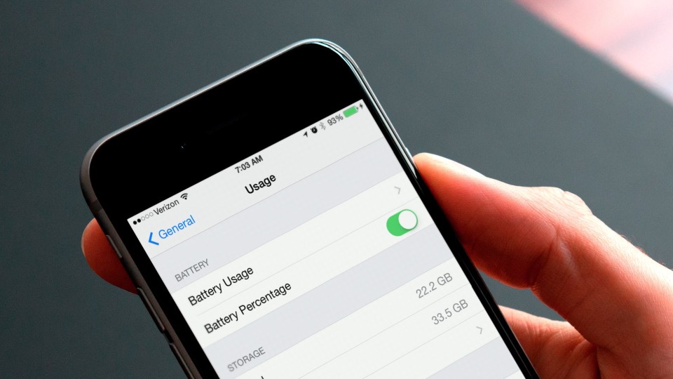 iPhone battery percentage