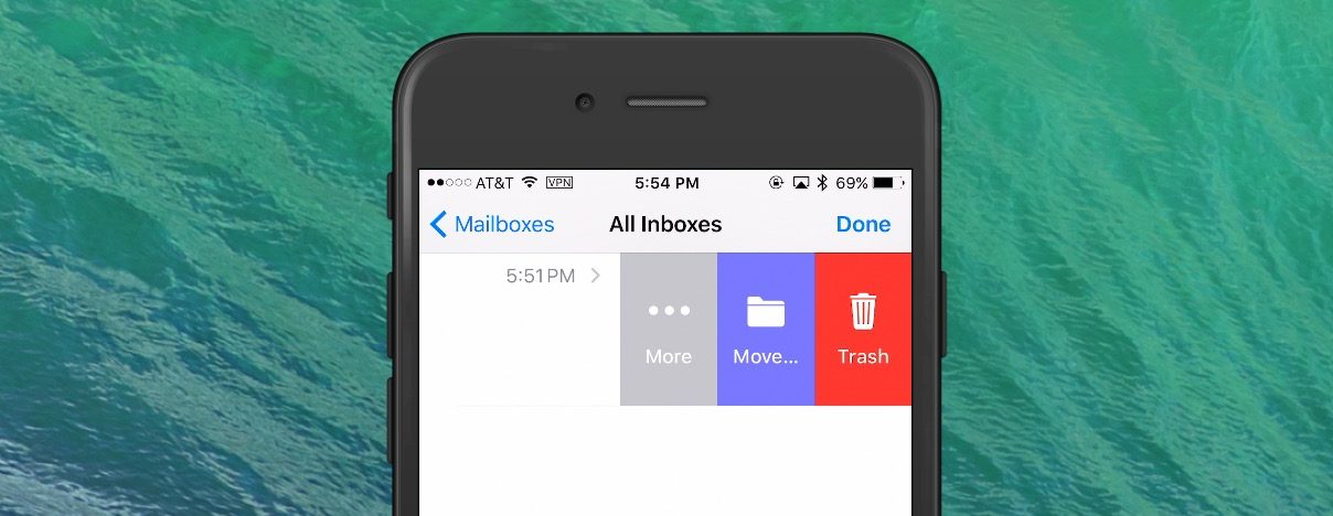 ios mail swipe to delete