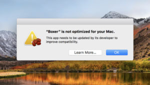 app is not optimized for your mac