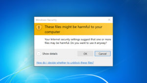 these files might be harmful to your computer