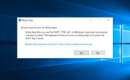 disable sticky keys prompt windows 10