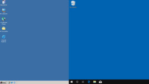 windows 10 blue background vs windows 2000