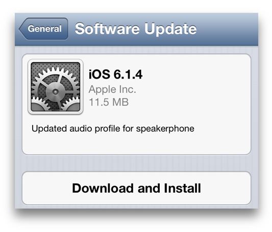 iOS 6.1.4 Update iPhone 5
