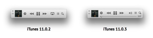 iTunes 11.0.3 Improved MiniPlayer