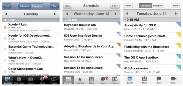 WWDC App Comparison