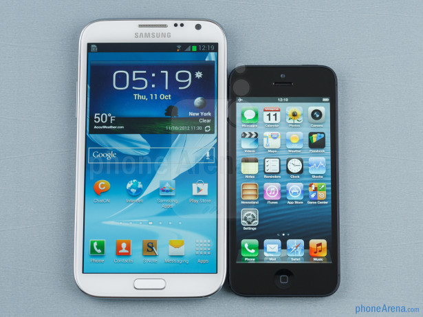 iPhone 5 vs Galaxy Note 2