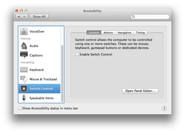 Enable Assistive Devices OS X Mavericks
