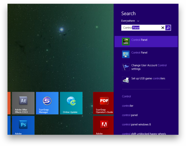 Windows 8.1 Start Search