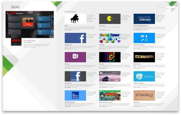 Windows 8.1 Improved Store