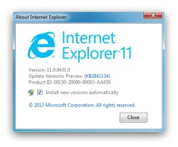 Internet Explorer 11 Preview for Windows 7