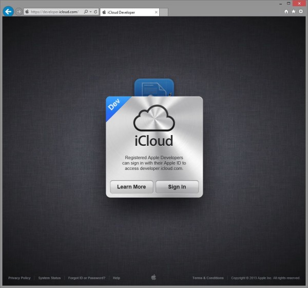 iCloud Developer Portal