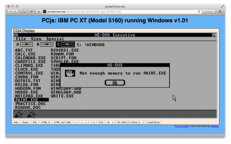 Windows 1.01 Emulation in the Browser