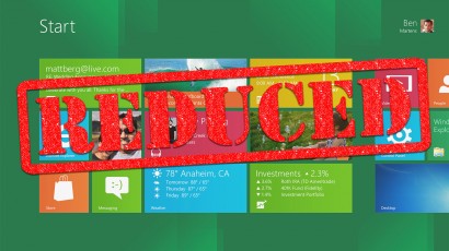 Windows 8 Start Screen Reduced