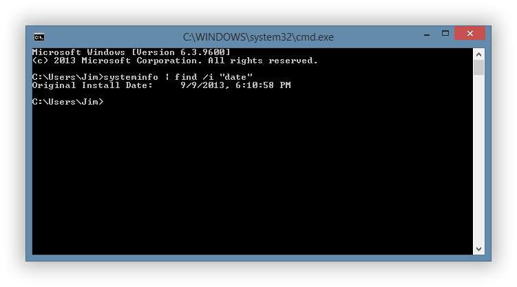Windows Installation Date Systeminfo