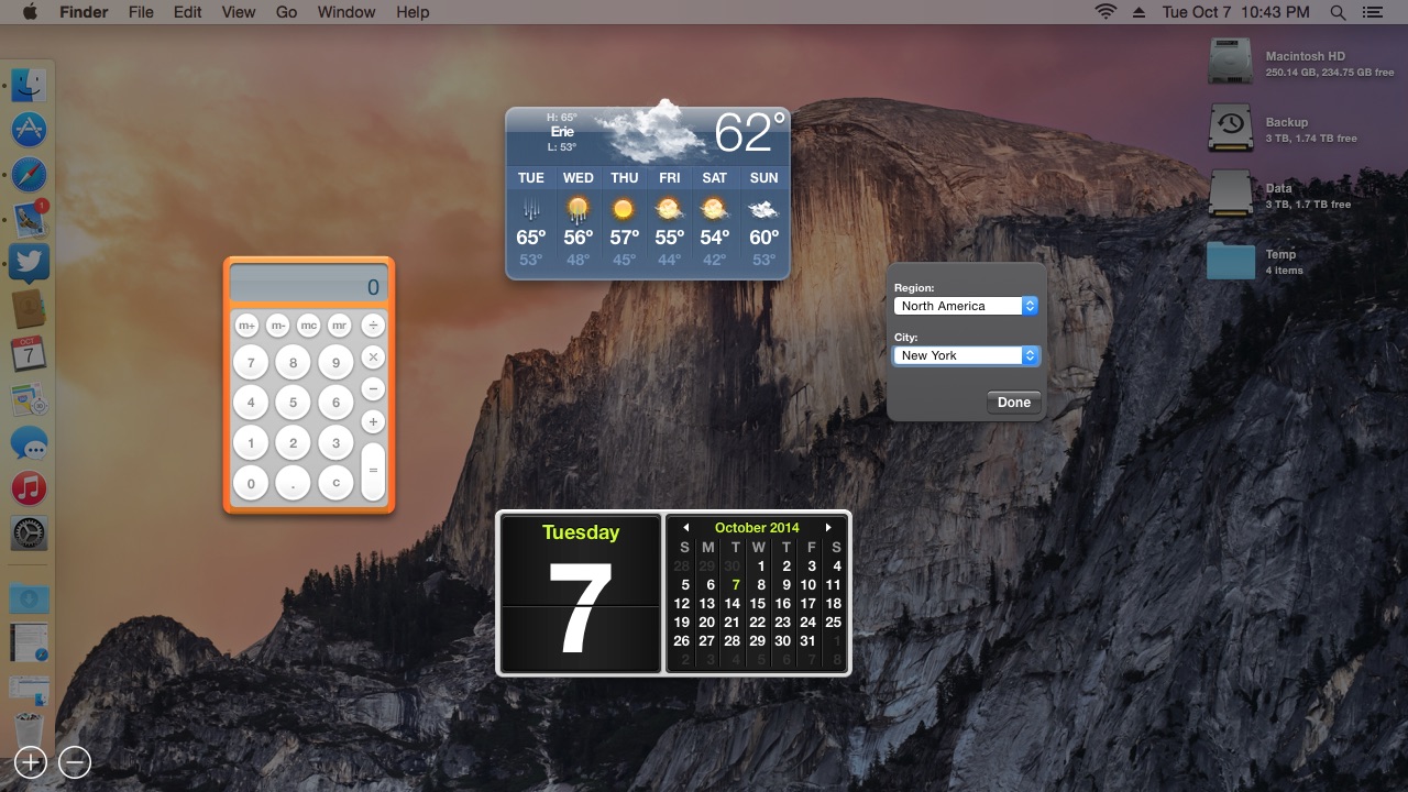 OS X Yosemite Dashboard As Overlay
