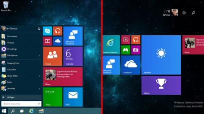 Windows 10 Start Menu vs Start Screen