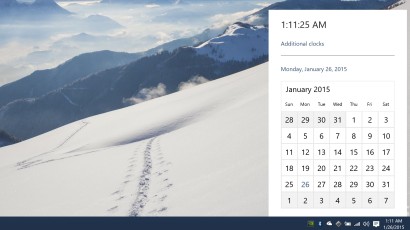How to Enable the New Clock and Calendar Design in the Windows 10 Technical Preview
