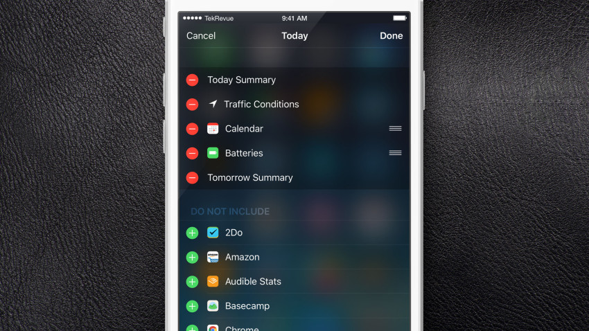 iphone edit notification center widgets