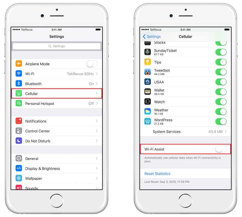disable wi-fi assist