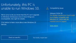 this pc unable to run windows 10