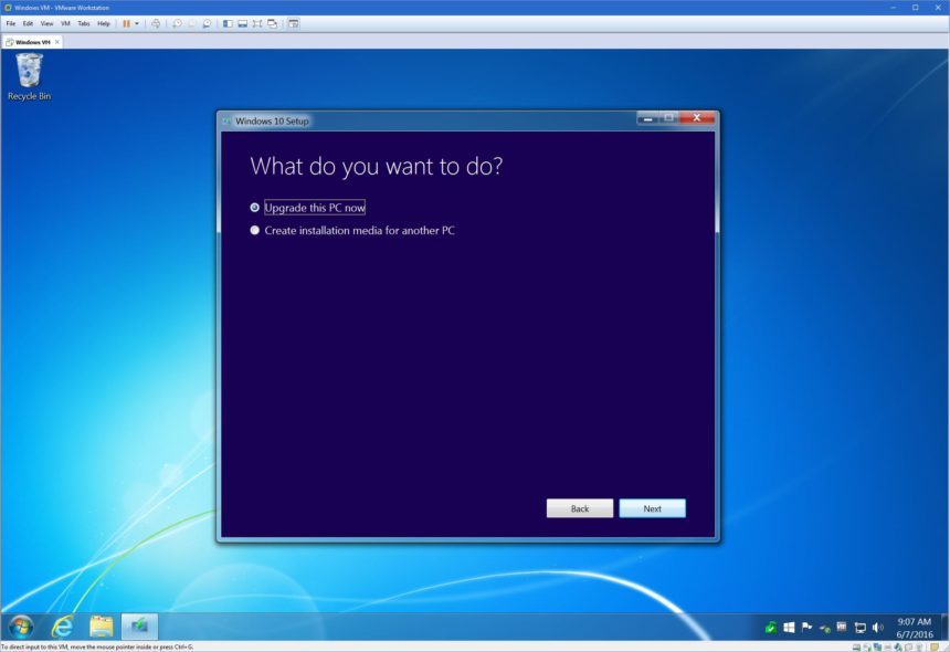 windows 10 upgrade this pc now