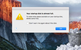 storage disk almost full mac