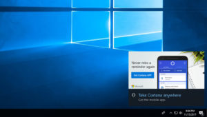 windows 10 cortana notifications