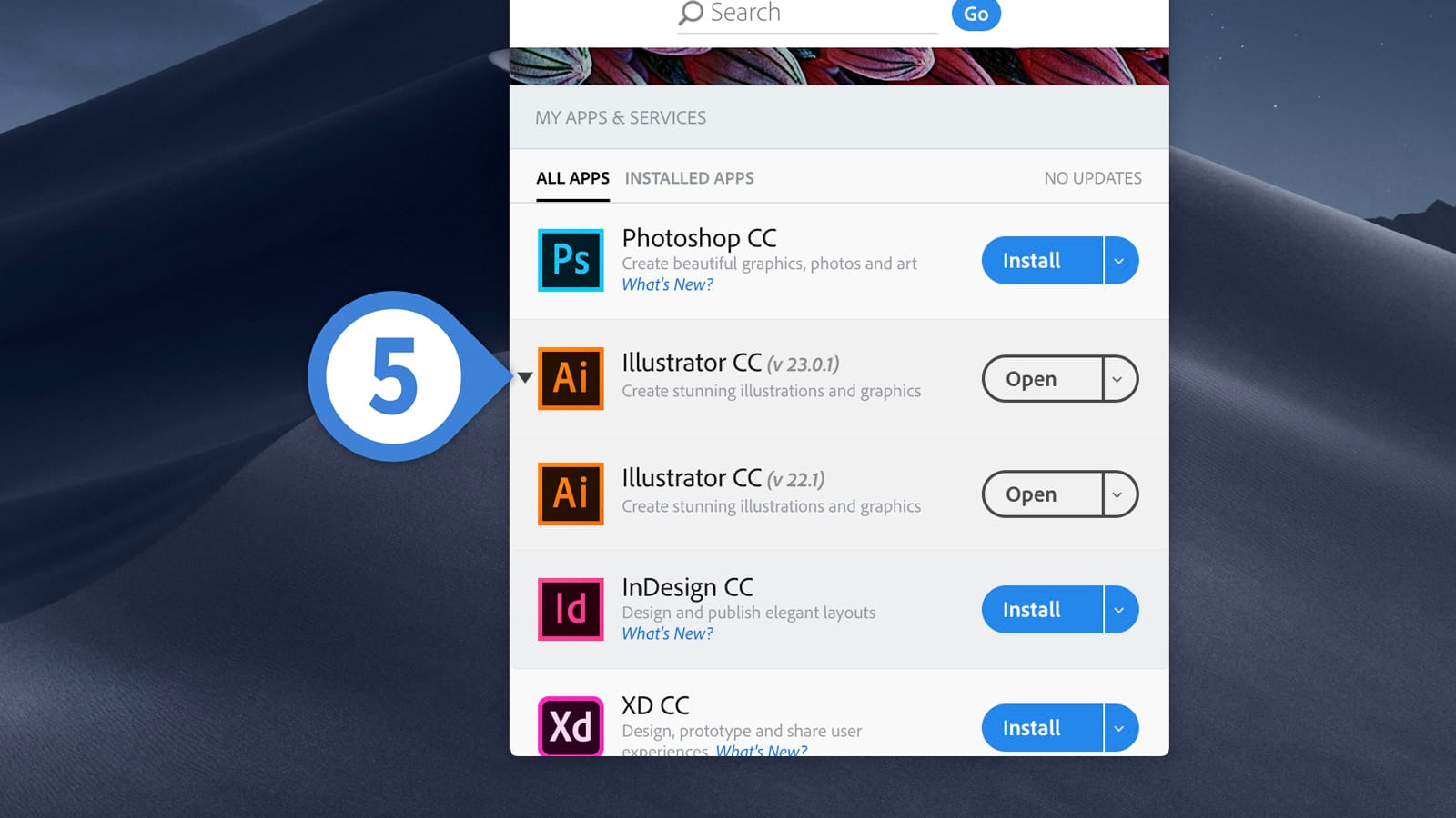 keep old creative cloud apps