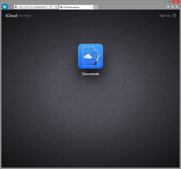 iCloud Developer Portal Documents