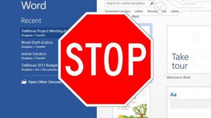 Office 2013 Start Screen