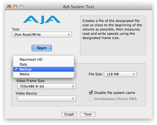 AJA System Test