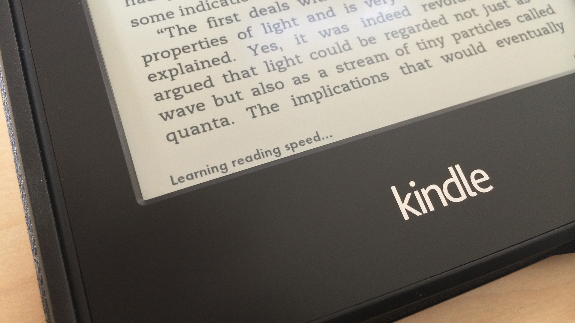 Kindle Paperwhite Learning Reading Speed
