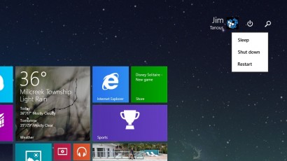 How to Show or Hide the Windows 8.1 Update 1 Start Screen Power Button