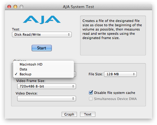 AJA System Test