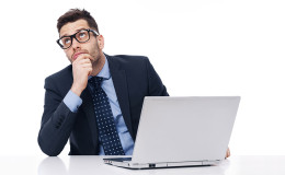 distracted man computer
