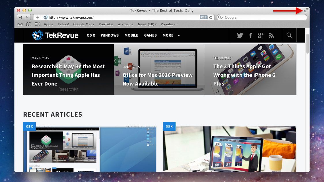 OS X Lion Full Screen Button